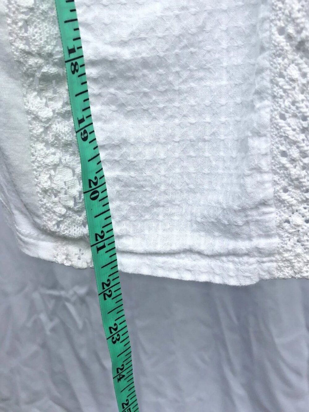 Lucky Brand Womens Sleeveless Boho Peasant Top White Embroidered Crochet Size S - Picture 7 of 10